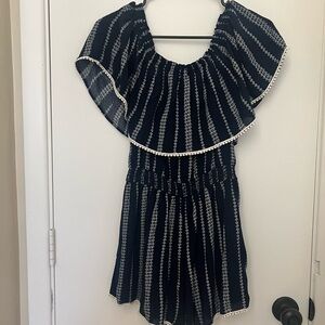 Lulu’s Navy Off the shoulder romper size small